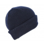 Iggio Cashmere Navy Lapel Hat- Traclet 