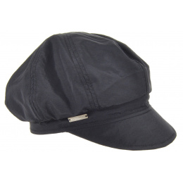 Black Waterproof Newsboy Cap - Seeberger