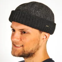 Docker Beanie with Cuff Baia Wool Anthracite - Traclet Reference: 2838 | Traclet Hat Shop
