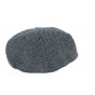 Tailor Grey & Blue Wool 8-sided Cap - Traclet