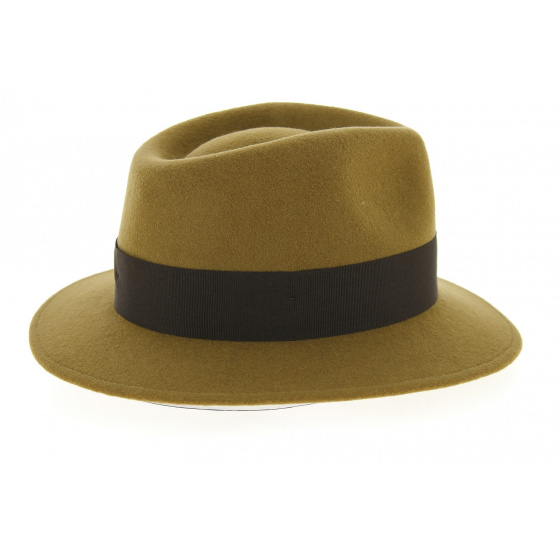 Walter Fedora Hat in Camel Wool Felt - Traclet