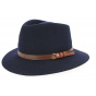 Fedora Jamer Hat Navy Felt Wool - Traclet