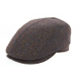 Belvedere Rounded Cap in Heathered Brown Wool - Göttmann