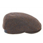 Belvedere Rounded Cap in Heathered Brown Wool - Göttmann