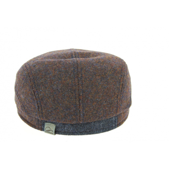 Belvedere Rounded Cap in Heathered Brown Wool - Göttmann