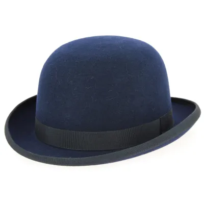 Navy Blue Wool Felt Bowler Hat-Traclet Reference: 9821 | Traclet Hatters