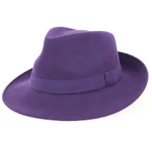 Chapeau Fédora Feutre Laine Raisin- Traclet Reference : 7916 | Chapellerie Traclet