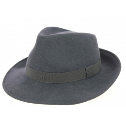 Fedora Hat Felt Wool Anthracite- Traclet