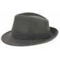 Mouse Grey Wool Felt Fedora Hat - Traclet