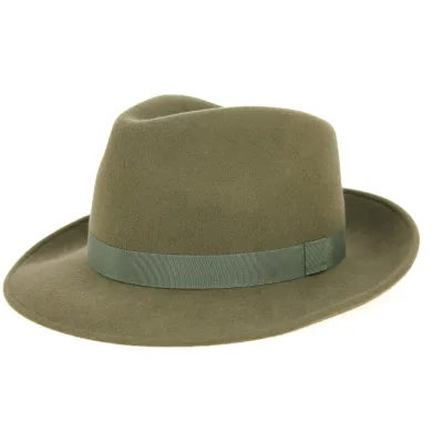 Chapeau Fedora Feutre Laine Loden- Traclet Reference : 9826 | Chapellerie Traclet
