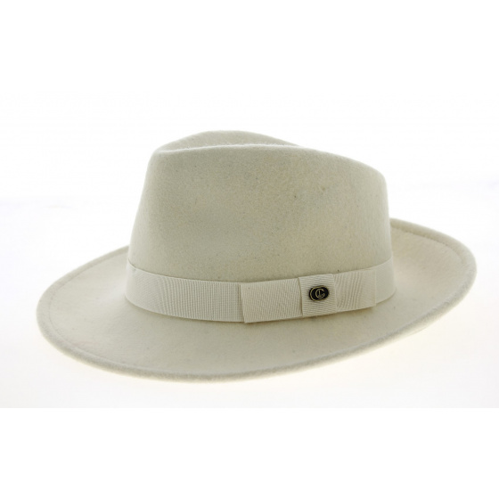 Fedora Hat Cream Wool Felt- Traclet 