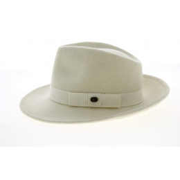 Fedora Hat Cream Wool Felt- Traclet