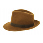 Mocha Wool Felt Fedora Hat - Traclet