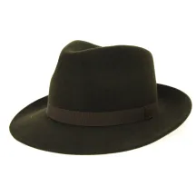 Chapeau Fedora Feutre Laine Marron- Traclet  Reference : 9829 | Chapellerie Traclet