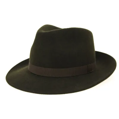 Brown Wool Felt Fedora Hat - Traclet Reference: 9829 | Traclet Hat Shop