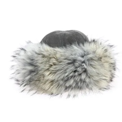Irena Women's Grey Faux Fur & Leather Winter Hat - Traclet Reference: 9830 | Traclet Hat Shop