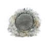 Irena Women's Grey Faux Fur & Leather Toque - Traclet