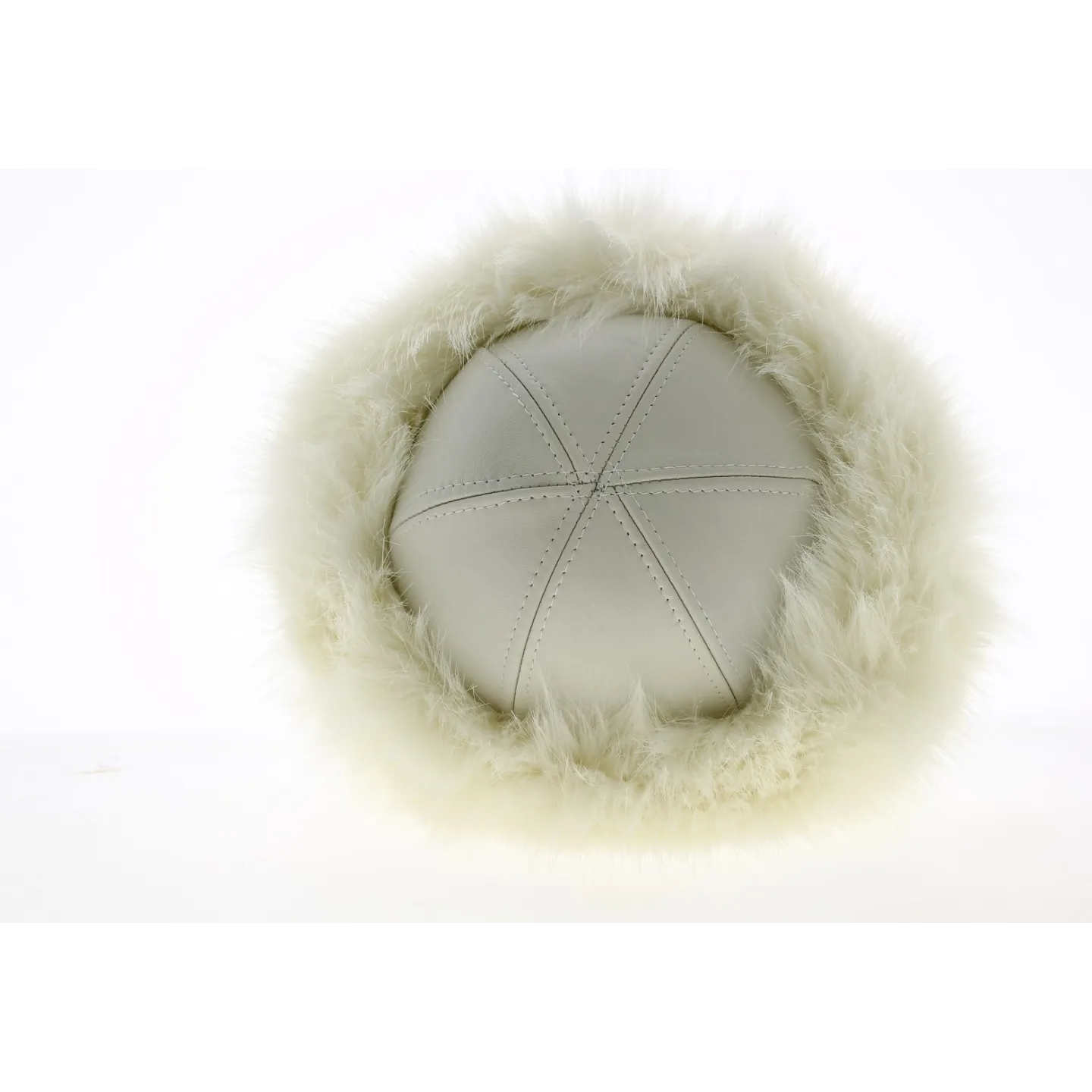 Women's Irena Hat Faux Fur & Leather White - Traclet Reference: 9831 | Traclet Hatters