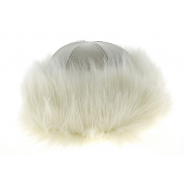 Women's Irena Hat Faux Fur & Leather White - Traclet
