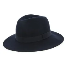 Navy Wool Felt Indiana Traveller Hat - Traclet Reference: 4695 | Chapellerie Traclet