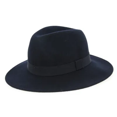 Chapeau Traveller Indiana Feutre laine marine - Traclet Reference : 4695 | Chapellerie Traclet