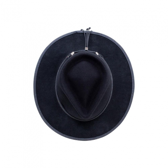 Bushwick Traveller Hat Wool & Black Leather - American Hat Makers Bushwick Traveller Hat Wool & Black Leather - American Hat Makers
