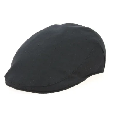 Vaccara Wool & Cashmere Black Flat Cap - Traclet Reference: 9836 | Chapellerie Traclet