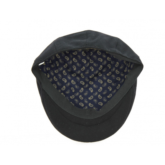 Vaccara Wool & Cashmere Black Flat Cap - Traclet