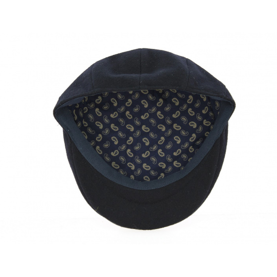 Casquette Plate Bottaccia Laine Bleu Marine- Traclet
