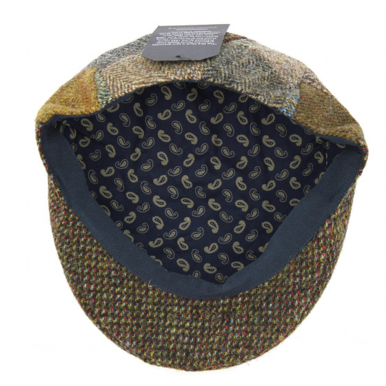 Foresta Patchwork Harris Tweed Wool Flat Cap - Traclet