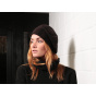 Black Cashmere Roll Up Beret- Traclet 