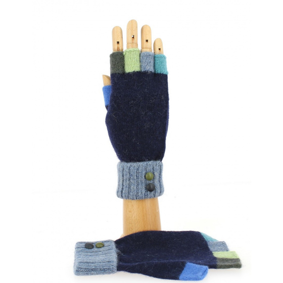 Traclet Multicolored Wool Angorina Fingerless Gloves Traclet Multicolored Wool Angorina Fingerless Gloves