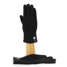 Seville Touchscreen Gloves Wool & Cashmere Black - Traclet) Reference: 1306 | Traclet Hat Shop