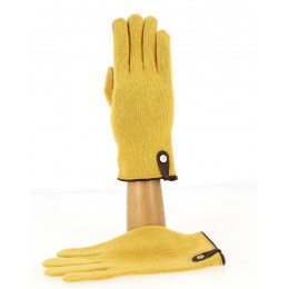 Seville Tactile Gloves Wool & Cashmere Ochre/Brown- Traclet