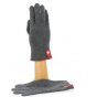 Seville Tactile Gloves Wool & Cashmere Anthracite/Red- Traclet