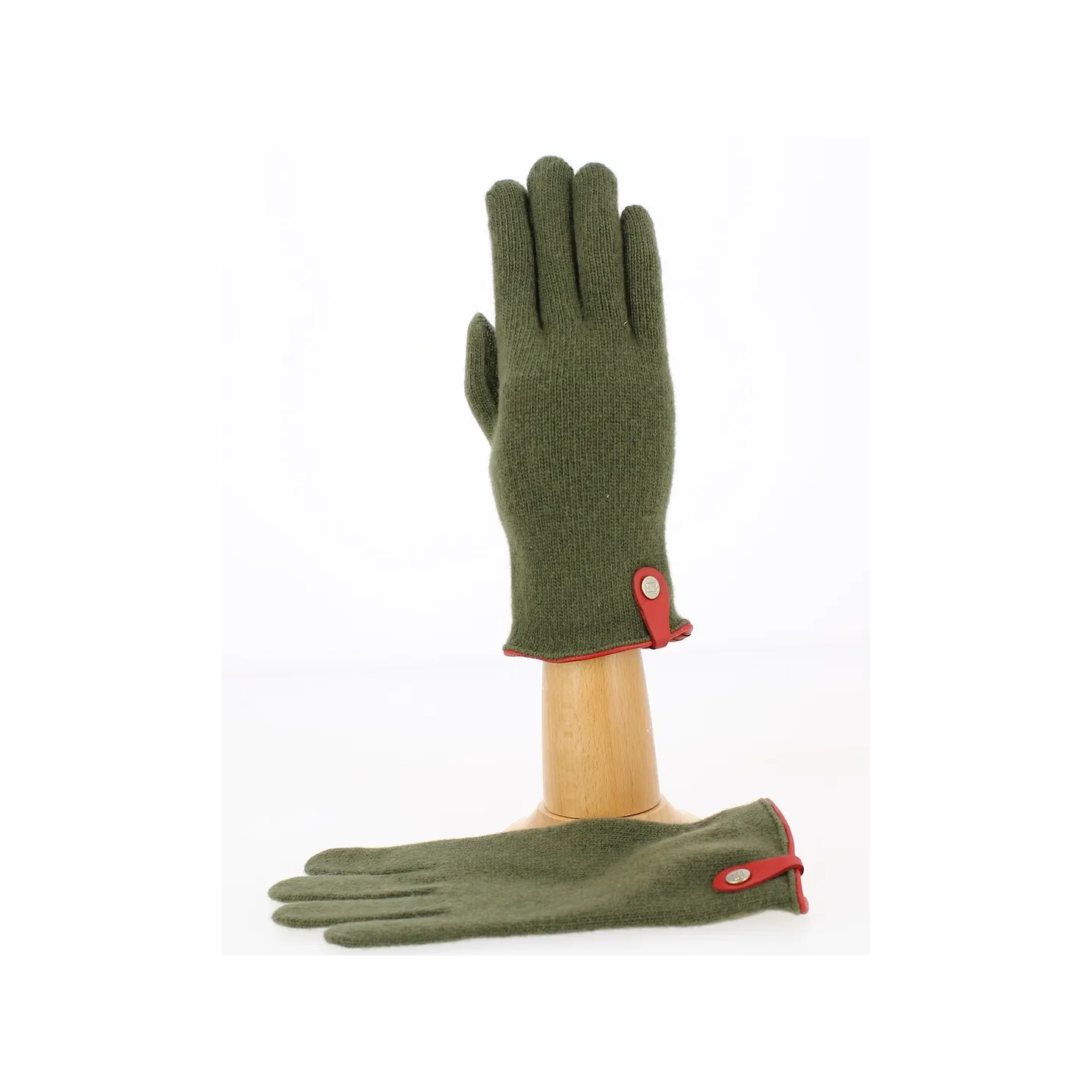 Gants Tactiles Séville Laine & cachemire kaki - Traclet Reference : 8518 | Chapellerie Traclet