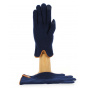 Seville Tactile Gloves Wool & Cashmere Navy/Brown Traclet