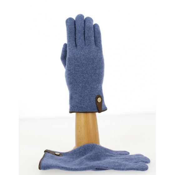 Gants Tactiles Séville Laine & Cachemire Bleu/Noisette- Traclet Gants Tactiles Séville Laine & Cachemire Bleu/Noisette- Traclet