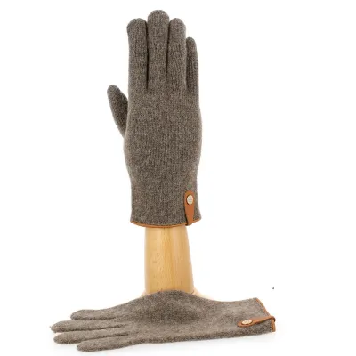 Gants Tactiles Séville Laine & Cachemire Vison/Marron- Traclet Reference : 9853 | Chapellerie Traclet