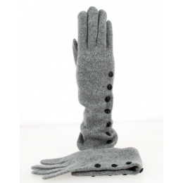 Women's Wool & Cashmere Gloves Grey- Traclet