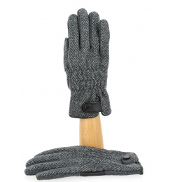 Men's Tweed Leather Touch Screen Gloves - Traclet