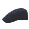 Navy Blue Wool Stripe Domed Cap - Traclet Reference: 9863 | Chapellerie Traclet