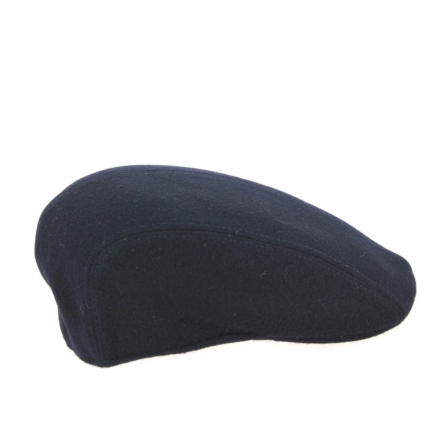 Navy Blue Wool Stripe Domed Cap - Traclet Reference: 9863 | Chapellerie Traclet