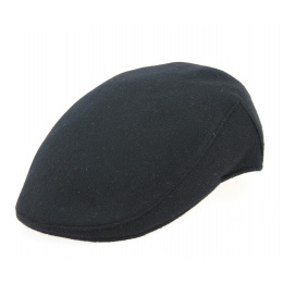 Black Cashmere Taranto Flat Cap - Traclet