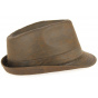 Brown Cotton Fajolles Trilby Hat - Traclet