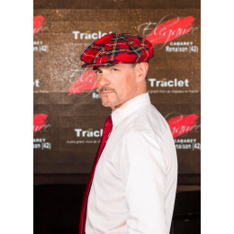 Red Plaid Irish Cap - Traclet