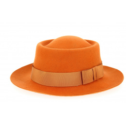 Chapeau Alsacien Forme Gambler Orange- Traclet