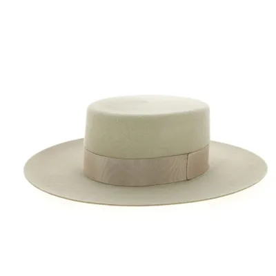 Chapeau Cordobes/Canotier Feutre Laine Vanille- Traclet Reference : 9872 | Chapellerie Traclet
