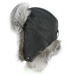 Verona Leather & Fox Fur Ushanka Hat - Traclet