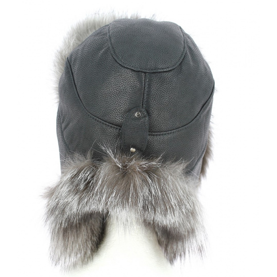 Verona Leather & Fox Fur Ushanka Hat - Traclet Verona Leather & Fox Fur Ushanka Hat - Traclet